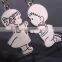 Metal printing keychain with debossed figure