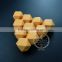 20*20*20mm painted color yellow wood beads polyhedron beads DIY findings supplies 3000047
