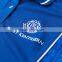 Customized Logo Blue Racing Women Polo Shirt With Embroidery
