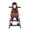Qaba 24" Plush Ride On Rocking Horse with Sound - Dark Brown/White