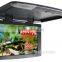 Black/Gray/Beige 19 inch tft lcd car monitor with tv, flip down car led monitor