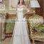 Custom Made Plus Size Maternity Wedding Dresses With Half Sleeve Empire Crystal Beaded Sash Lace Applique Bridal Gowns ML066