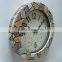 15 Inch Thermometer Hygrometer and Polyresin Mosaic Outdoor Clock
