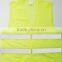 Yellow police safety vest with two reflective fabric