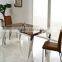 TH308 stainless steel modern marble dining table and chair