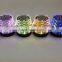New arrival crystal lotus transparent colorful light speaker USB mini speaker creative speaker with radio function