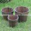 Wooden Round Barrel Planters