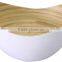 Spun bamboo salad bowls, lacquered bamboo salad bowls