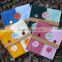 China supplier wholesale polyester dollars case card sleeve cotton fabric coin wallet with sewing carton face for teenager