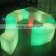 LED colorful garden plastic led plastic remote control bench for events