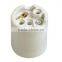 CE RoHS certificated E26 E27 glazed ceramic lampholder with cable