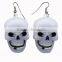 halloween skull flashing party pierced earrings