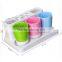 plastic Tooth Brushes Organizer , Bathroom Storage Rack , Toothbrush Toothpaste Stand Holder ,