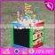 2017 new design multi-function 5 in 1 kids wooden toy with beads maze W11B136
