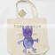 Fashion custom hand painted cute crazy cat cotton canvas tote shoulder bags