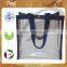 Clear pvc see through jute trimming tote bag with cotton web handle