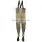 waterproof warm sock light breathable fabric chest fly fishing wader suit high quality