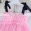 MGOO Special Design Bow Shoulder Girl Shinning Princess Dress Children Kids Star Infant Vestidos 6706