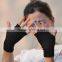 Hot sale lady short fingerless wool cashmere blended solid colorknit cashmere glove