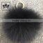 2017 Factory cute pom pom ball real fox fur balls keychain gadgets