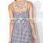 Fancy Gingham Print Clothing New Women Dress Model