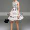 Ladies fashion summer dress 2016 sleeveless round neck embroidery dress designs