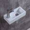 China Supplier bathroom small size sanitary ware good sales one piece wall hung hand basin triangle corner sinks