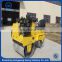 Double drum walking behind self-propelled vibratory road roller with high-performance lubricants bearing