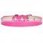 New design free decoration PU Leather Solid Soft dog leash and collar
