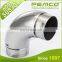 Mirror or Satin Pipe Elbow Pemco 90 Degree Stainless steel elbow for Staircase Railing