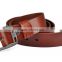 Unisex fashion genuine leather belt in camel col