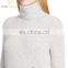 Lady's Tight pullover High Neck Stamp Printed Cashmere Sweater