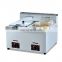 Stainless Steel Counter Top 2 Tank 2 Basket Electric Chips Fryer