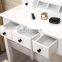 Modern Dressing Table With Led Light And Stool White