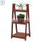 Foldable Wood Slat Plant Rack, Decorative Indoor / Outdoor Display Shelf Stand