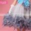 Luxury Feather Princess Flower Girls' Dresses for Beach Wedding Party Kids Gown