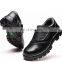 China Light genuine leather black mid cut  metal free  safety shoe