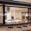 design windproof standard size tempered  vertical aluminium window kitchen folding windows