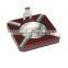 Custom Logo Wood MDF outdoor standup square wooden ashtray stainless steel cigar cutter luxury set