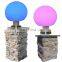 pillar gate led ball lights event outdoor beach solar charging  led ball light sphere lamp