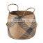 Vietnam Supplier Large Diamond Set Of 3 Seagrass Belly Basket Plant Holder Storage Basket Decor Home Wholesale