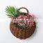 Best Price Wall Hanging Flower Basket, Rattan Balcony Hanging Basket Hand woven vintage wickerbasket decor home Vietnam Supplier