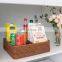 High Quality Wicker Rattan Storage Basket for Kitchen 4 compartments Cosmetic Storage Tray Wholesale Supplier