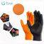 Diamond textured nitrile gloves powder free heavy duty mechanic works oil-resistance 8 mil gloves