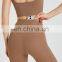 Custom Logo Sexy U Back Sports Bra High Waist Capries Two Piece Gym Fitness Yoga Suit Set Workout Wear Sports Clothes For Women