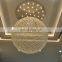 Modern Crystal Ball Chandelier Light Bubble Glass Ball Pendant Lamp Long Hanging Lamp For Villa Stairs Restaurant Living room