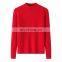 Custom Rib Knit 100% Cashmere Sweater for Ladies Solid Color Jumper with Crew Neck for Fall and Winter Features Front Logo