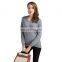 Wholesale Italy Fine Autumn Knitted Jumper V Neck Cashmere Wool Blend Sweater