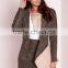 2015 Women Winter Long Sleeve Faux Suede Blazer