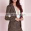 2015 Women Winter Long Sleeve Faux Suede Blazer